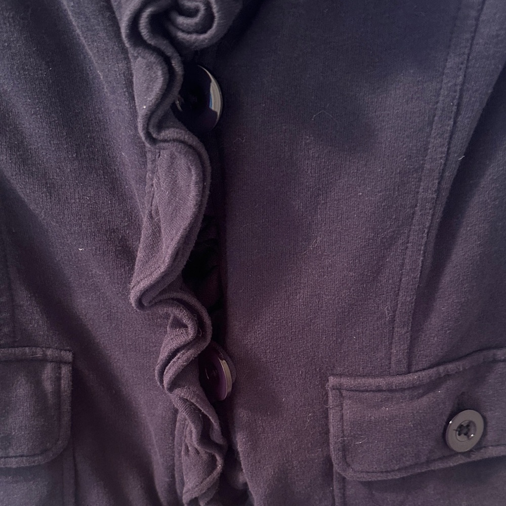 Nick & Mo Navy Jacket with Ruffle Trim - Picture 3 of 7